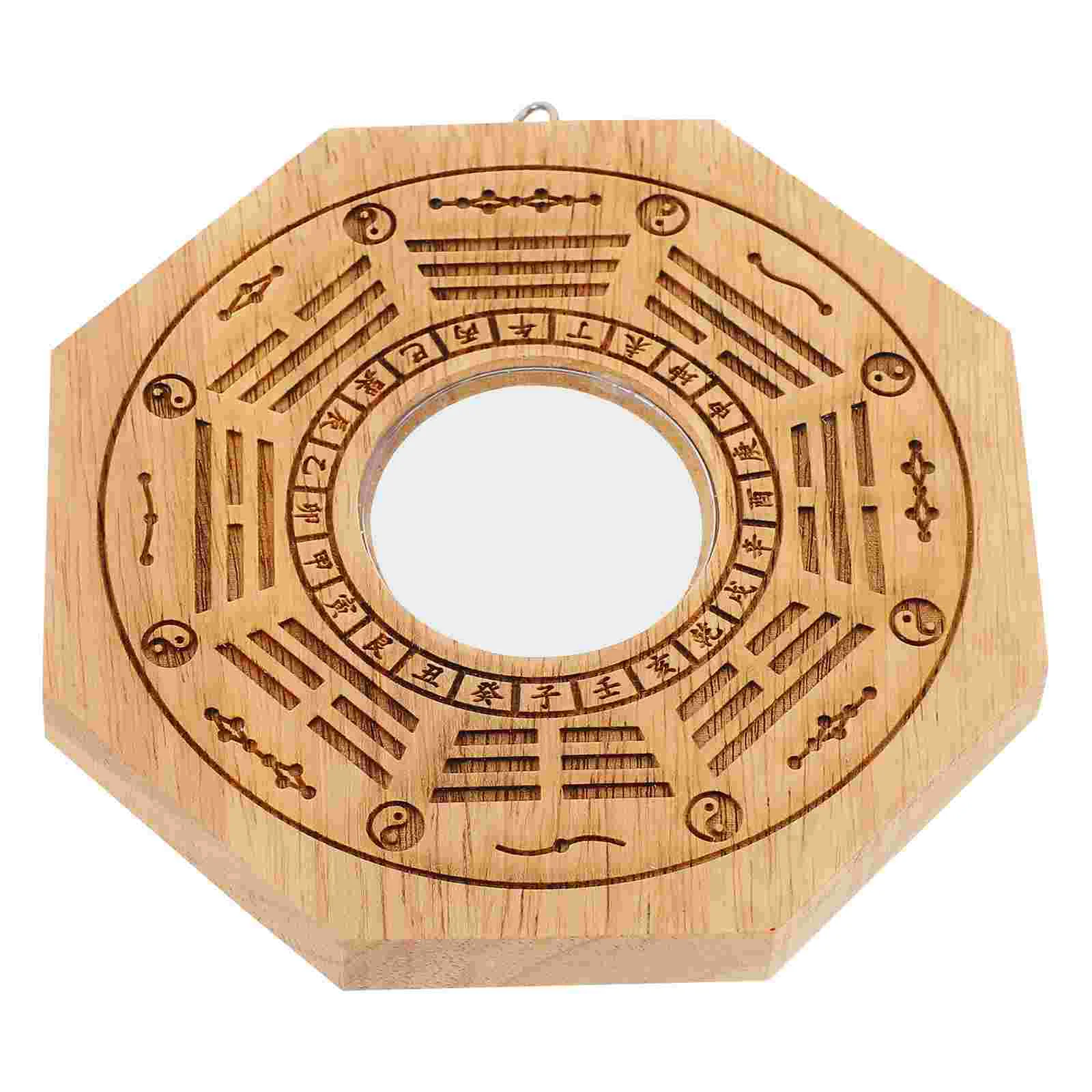 

1Pc Vintage Trigram Mirror Chinese Bagua Mirror Hanging Chinese Taiji Mirror Protection Bagua Mirror Yin Yang Bagua Mirror