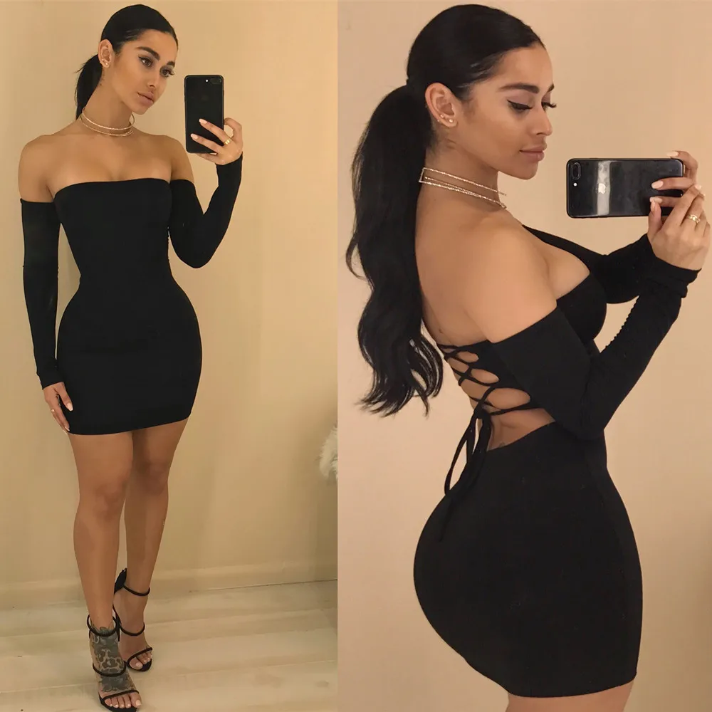 

2022 Spring new nightclub strapless lace-up hip wrap skirt European and American sexy dress women
