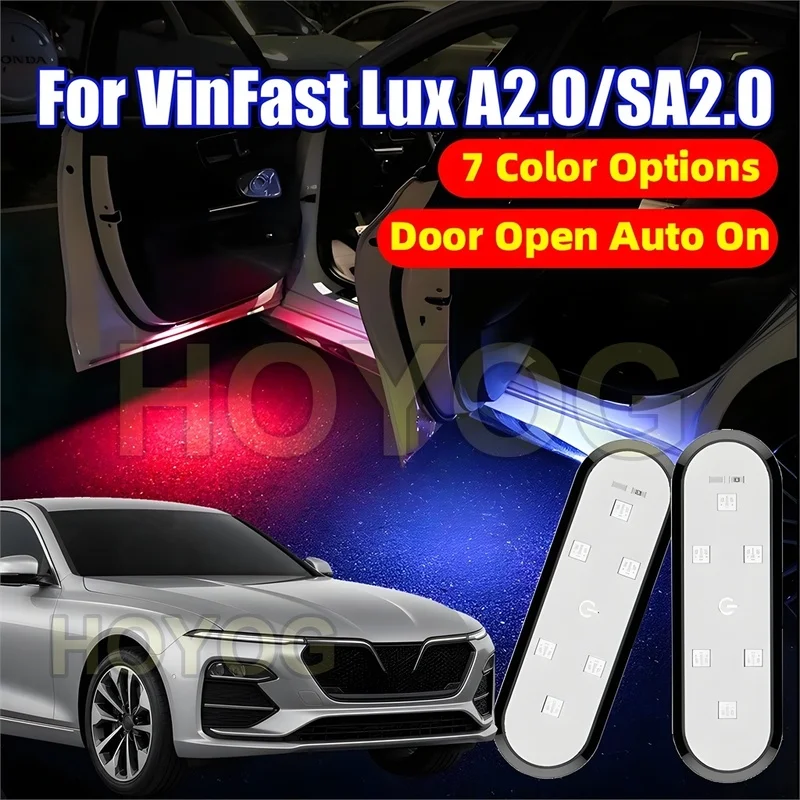 Фото Беспроводная подсветка дверей автомобиля для VinFast Lux A2.0/SA2.0 2019-2022 с подсветкой дорожного полотна и зарядкой Type-C №1