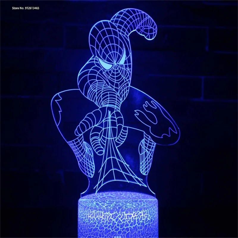 Креативный ночник Disney Человек-паук попросил меня ночсветильник 3D 7/16 цветов