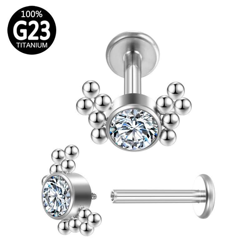 Серьги-гвоздики в виде Козелка кристаллов G23 |