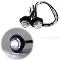 1 pair new signal lamp mini dc 12v white 3 led marker trailer truck side bullet light waterproof car light source