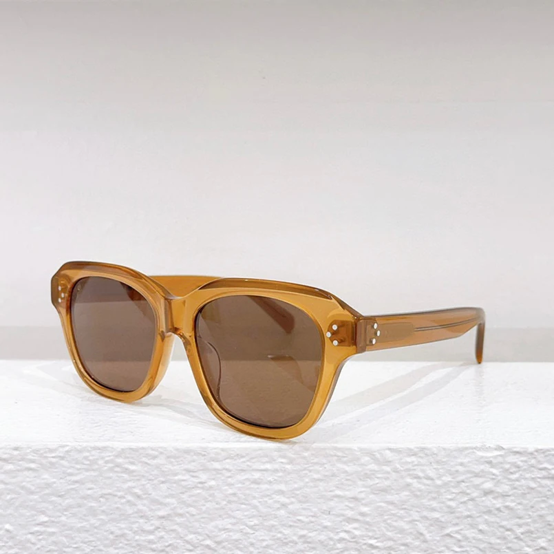 

8 Colors New High Quality Acetate Square Frame Women's Sunglasses 50124F Fashion Men's Glasses Optical Mirror White Black Orange