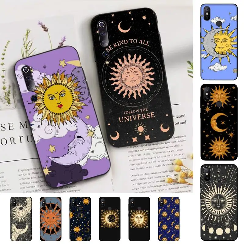 

Funny Sun Moon Face Phone Case for Xiaomi mi 5 6 8 9 10 lite pro SE Mix 2s 3 F1 Max2 3