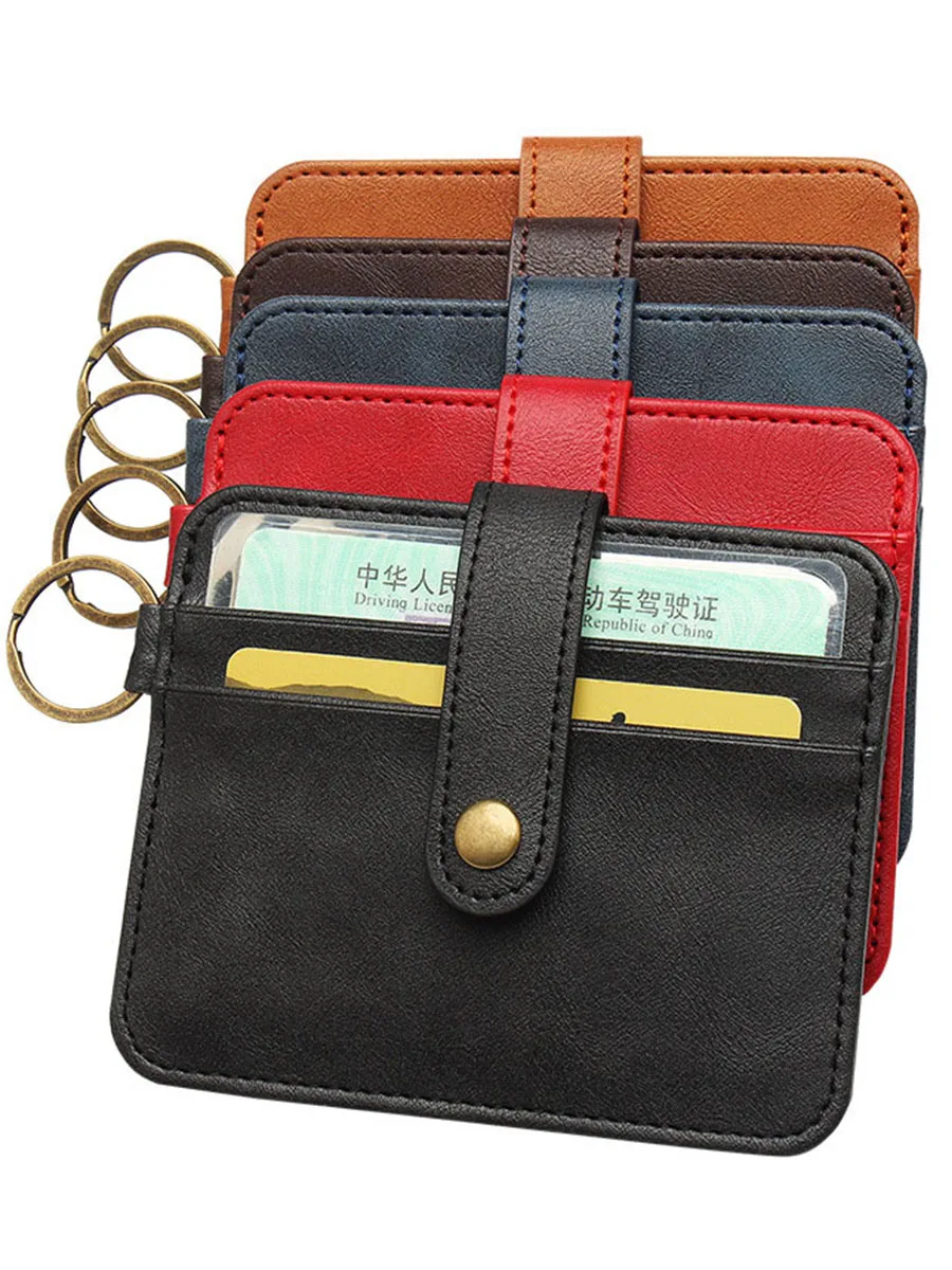 Gebwolf Men PU Leather Slim Wallet Male Small Purse Mini Money Bag Wallet Thin Man's Wallet Card Holder