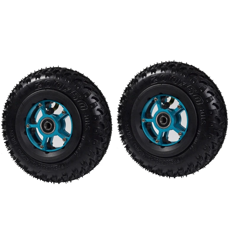

2X 8 Inch 200X50 Pneumatic Tires For Electric Skateboard Damping Cross Country Skateboard Tubeless Tyre,Front Wheel