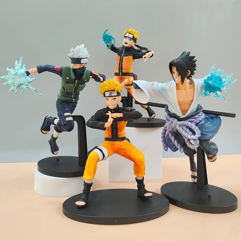 

18-22 CM Cartoon Anime Naruto Kakashi Uzumaki Uchiha Sasuke Figures Figure Action Ornaments Kids Toys Cool Kid Gift