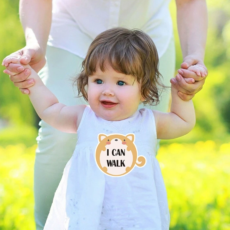

New 12 Pcs/Set Months Cards Skills Cards Memorial Stickers Newborn Photography Props