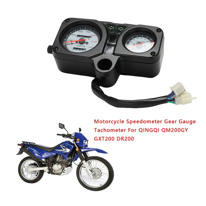 

Motorcycle Speedometer Gear Gauge Tachometer for Suzuki QINGQI QM200GY GXT200 DR200