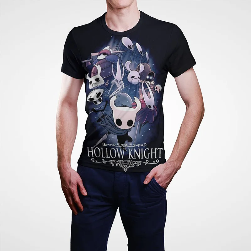 

2022 New Summer 3D Print Hollow Knight Cartoon T-Shirt Cool Boy Girl Kids Fashion Men Women Children Casual Short SleeveTops Tee