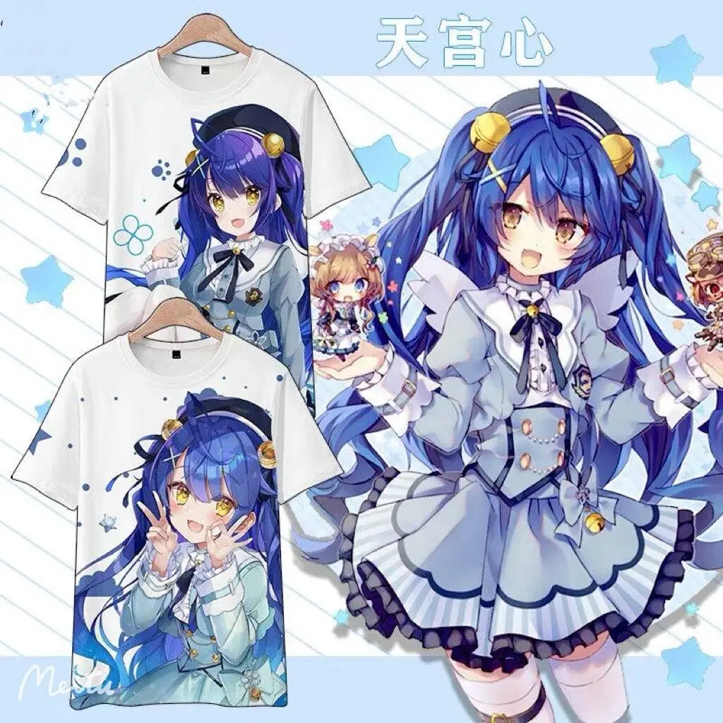 Лидер продаж футболка VTuber Amamiya Kokoro с 3D принтом летняя модная популярная уличная