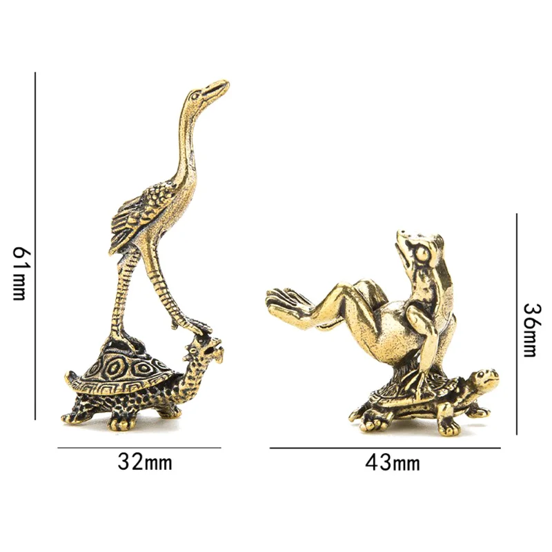 Миниатюрные латунные фигурки с культивацией китайского зодиака 1 шт. тигр Лев