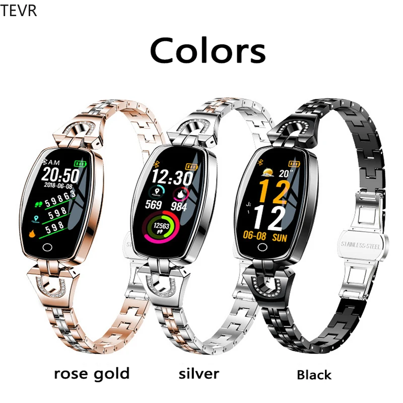 

Новинка, модный спортивный браслет H8, цветной дисплей IP67 с монитором кровяного давления, умные часы, подарок TEVR