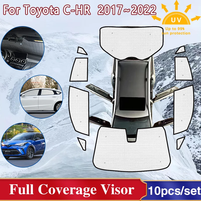 

For Toyota C-HR Accessories AX10 2018 2019 2020 2021 2022 CH R Full Surround Sunshades Windshield Windows Visor Car Accessories