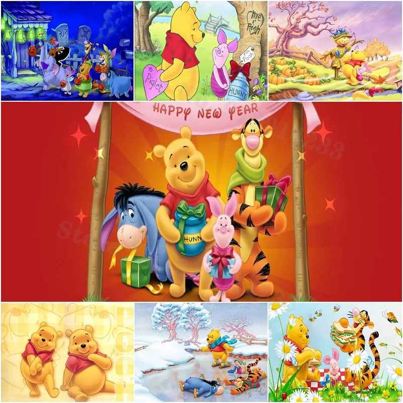 Классическая картина из мультфильма Disney, алмазная живопись «Винн-Пух», тигры, свиглет, полная вышивка крестиком, 5D «сделай сам»