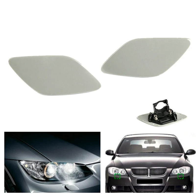 Front Left Right Headlight Washer Nozzle Cap Cover for -BMW 3 Series E92 E93 2005-2013 61677171659 61677171660