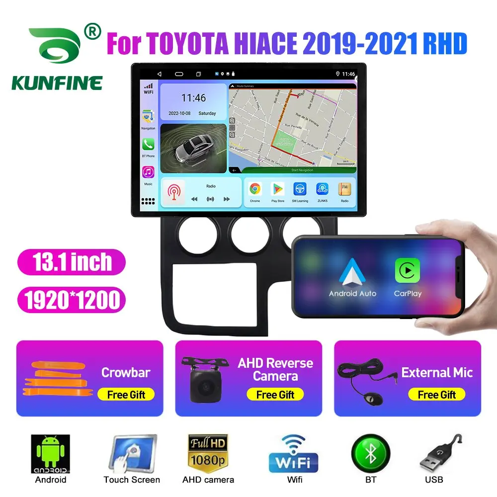 

Автомобильный радиоприемник 13,1 дюйма для TOYOTA HIACE 2019 2020 2021 автомобильный DVD GPS-навигатор стерео Carplay 2 Din Центральный Мультимедиа Android авто