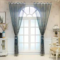 New Curtains for Living Room Bedroom European Luxury Curtains Neo-classical High-end Chenille Embroidery Shade Screen Curtains
