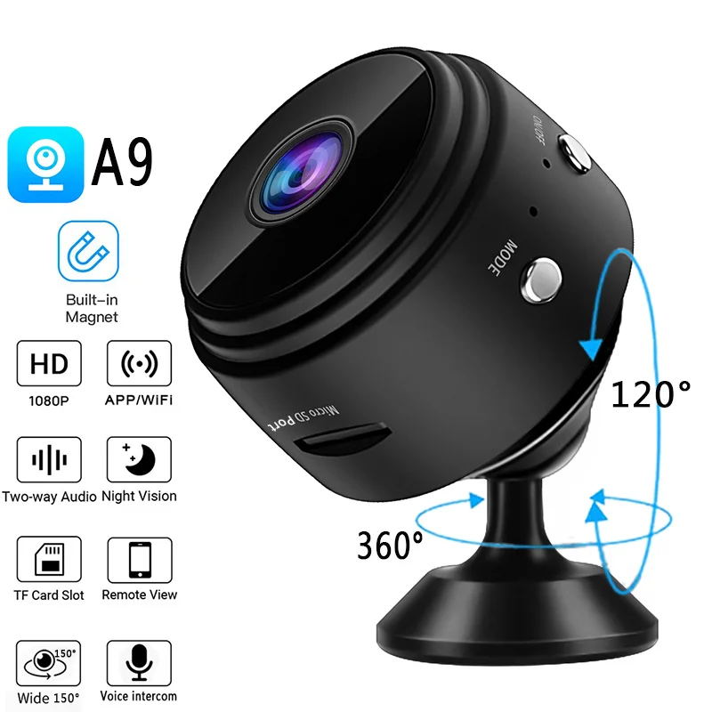 

IP-камера видеонаблюдения, 1080P, Wi-Fi, с датчиком движения