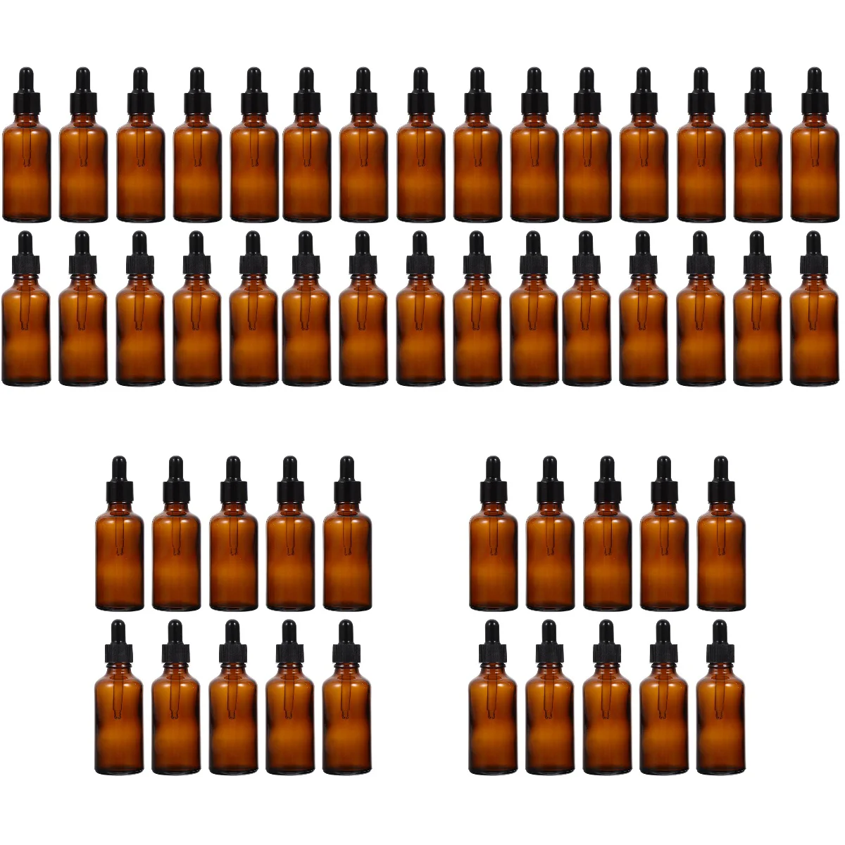 

50 pcs Empty Light Blocking Body Oil Dropper Bottles Aroma Oil Bottles Amber Dropper Bottles Eyedropper Bottles