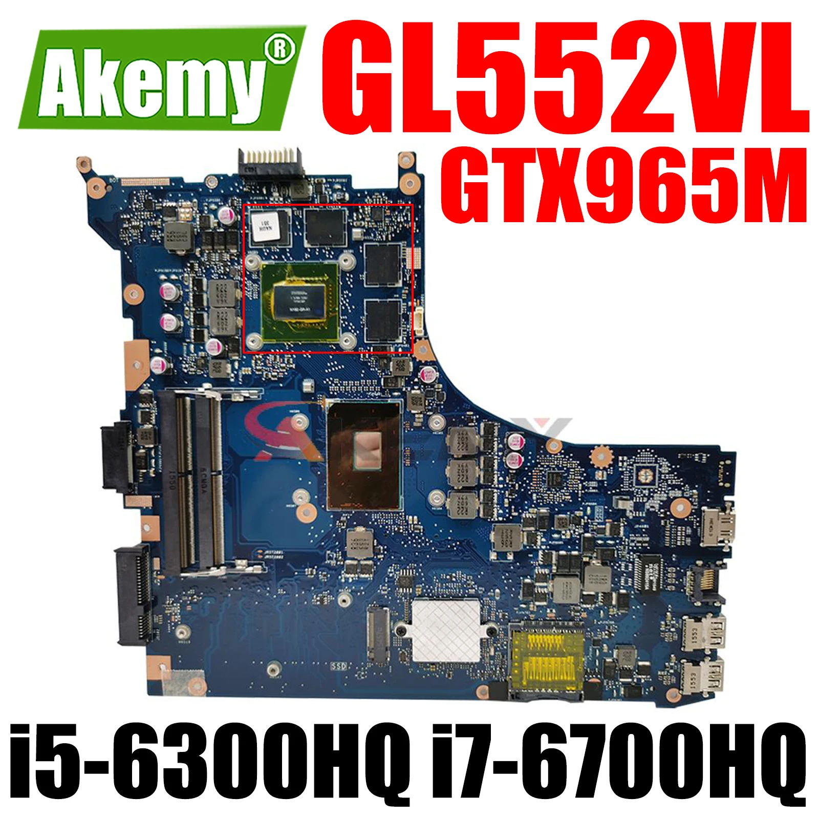 

GL552VL GTX965M i5-6300HQ i7-6700HQ CPU Motherboard for ASUS ROG GL552VW GL552 GL552VX GL552V ZX50V Laptop Motherboard Mainboard