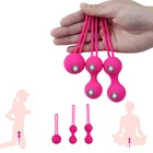 Женская модель, подтягивающие вагинальные шарики, вибратор, безопасная медицинская силиконовая женская секс-игрушка для стимуляции органов
