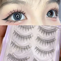new japanese 5 pairs pointed tail false eyelashes natural eyelashes thick curling cos fairy eye lashes beauty makeup lashes