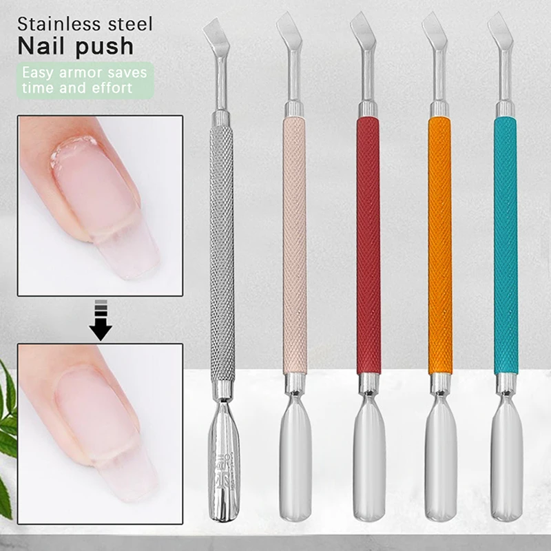 

Cuticle Pusher Nail Polish Remover Gel Nail Polish Peeler Scraper Stainless Steel Clean Manicure Tools For Fingernails