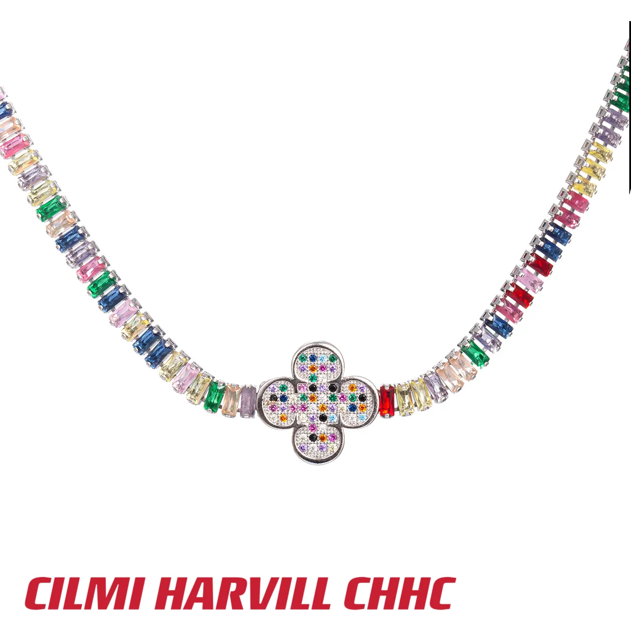 

CILMI HARVILL CHHC Winter New Women's Resin Gemstone Design Necklace Multi Color Sparkling Gift Box Packaging Banquet Date