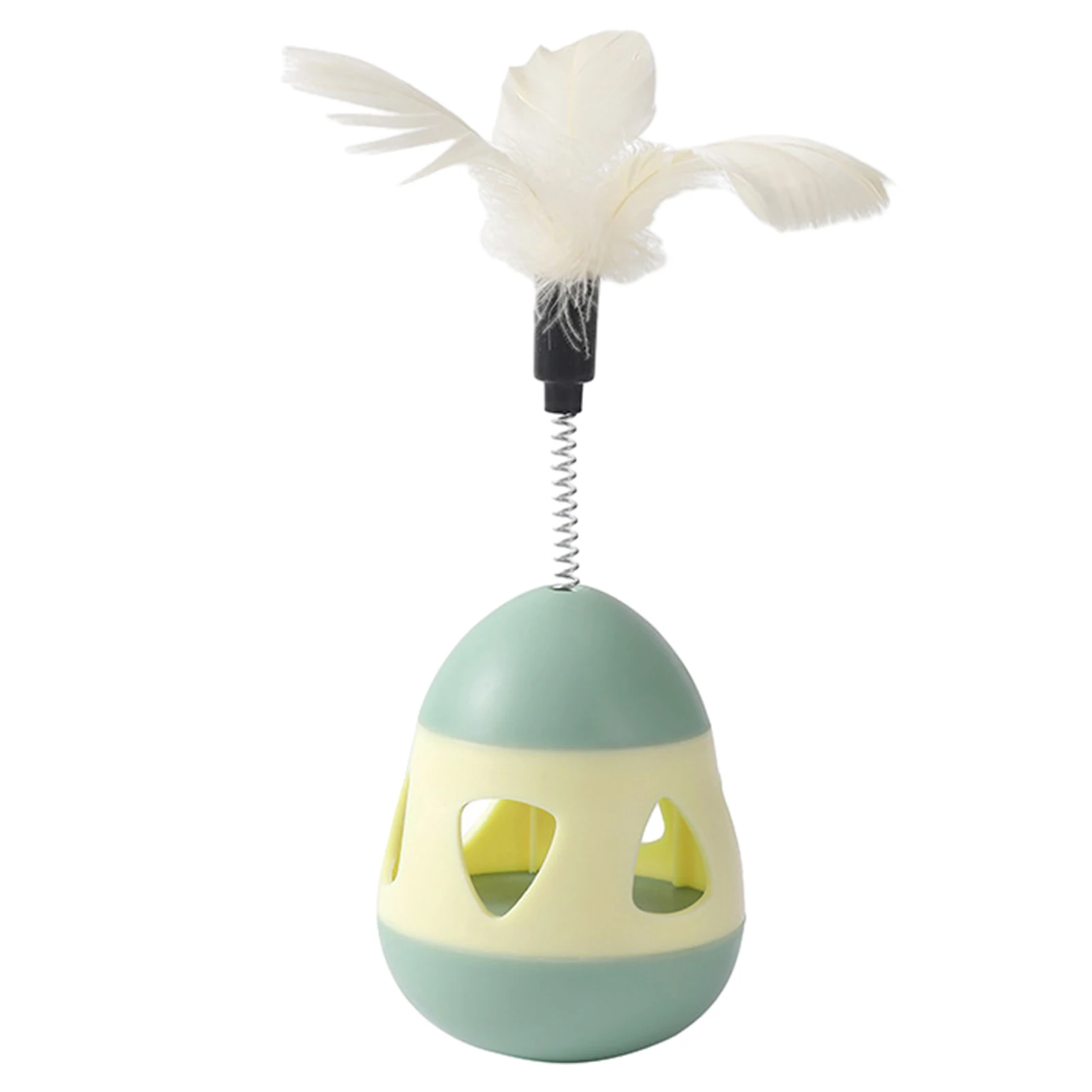 

Gift Catcher Pets Interactive Playing Training Fun Game Adult Kittens Home With Feather Wand, Exercise Cat Tumbler Toy Indoor