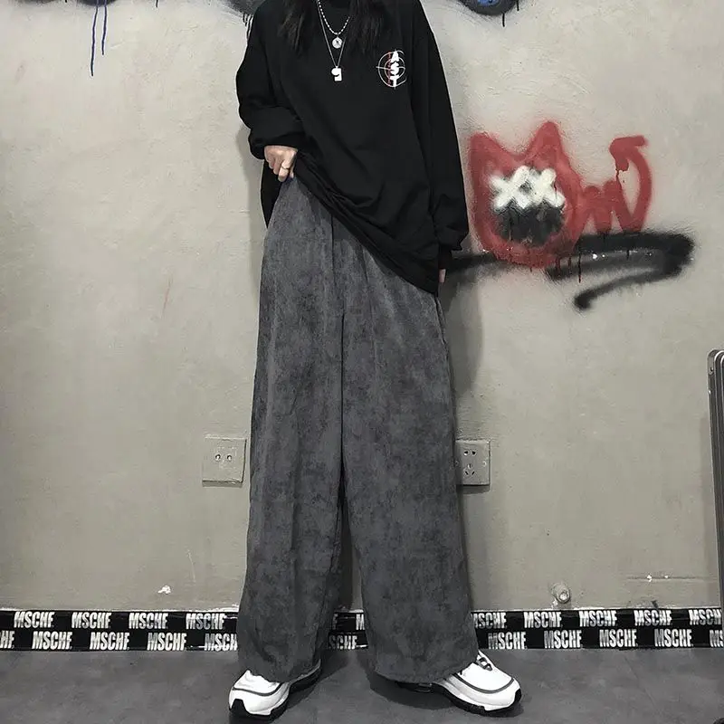 

Новые Модные свободные широкие брюки в Корейском стиле Harajuku с большими карманами