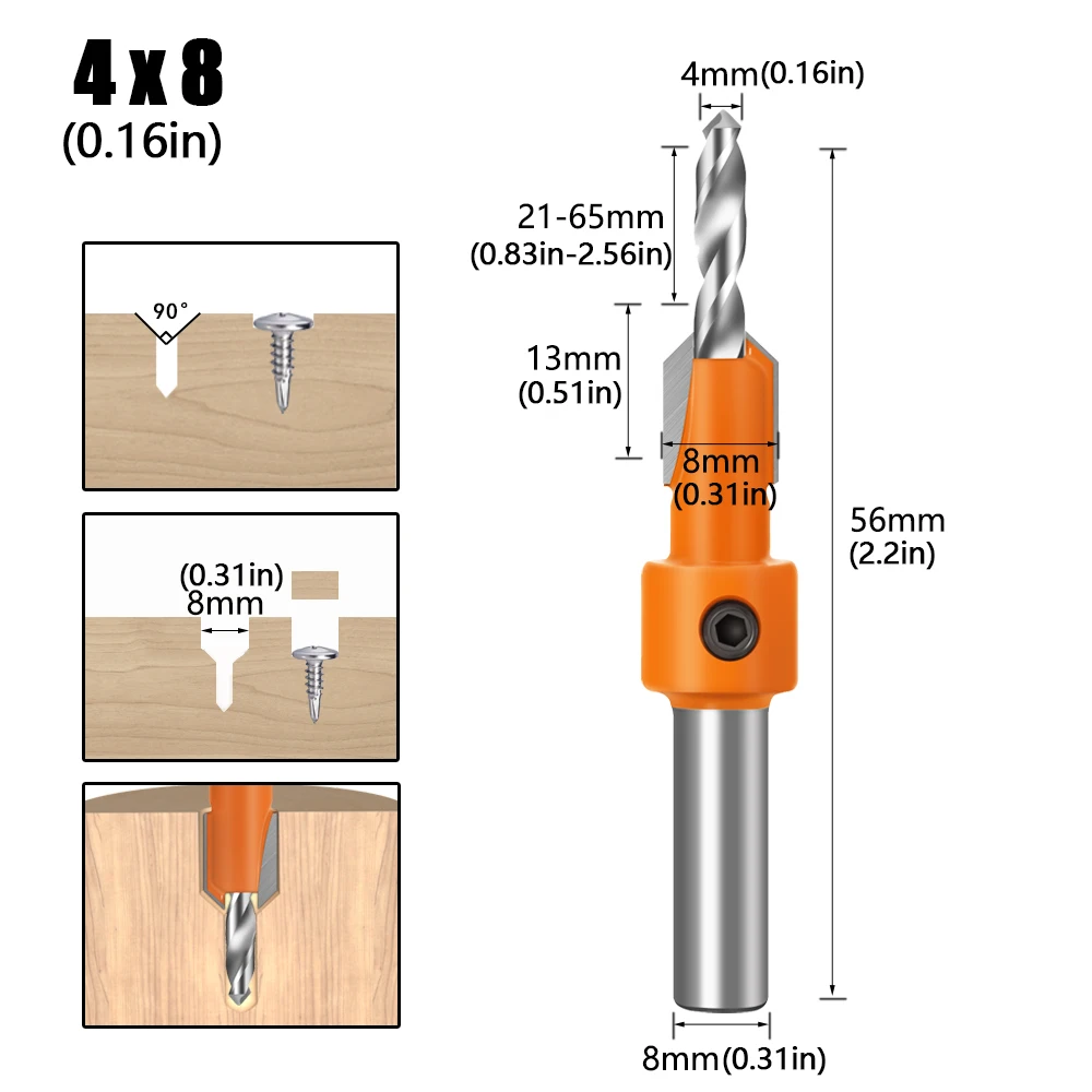 

Фреза с хвостовиком 8 мм JGZUI для дерева