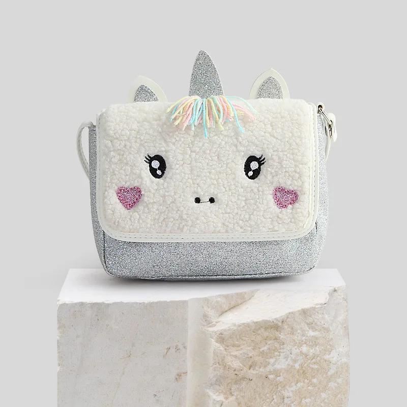 Rejolly Unicorns Shoulder Bag for Little Girls Plush Purse Kids Gifts Presents Crossbody Bags Cute for Teens Toddler Girls