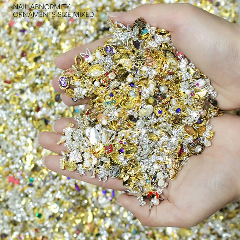 

50Pc Random Luxury Nail Art Dangle Jewelry Tassel Design Gel Nail Polish Accessories 3D Mixed Charms For Nail Art Diamond Stones