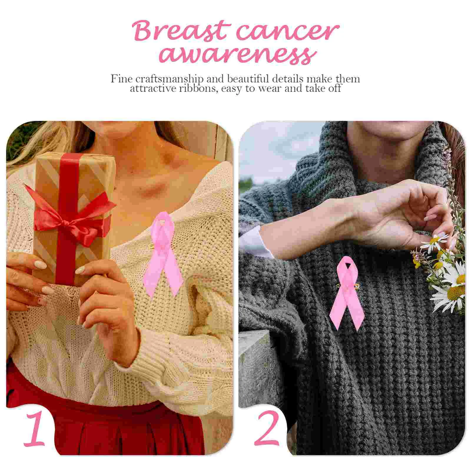 100 шт. розовая лента подарки съемные ленты для рака молочной железы декоративные