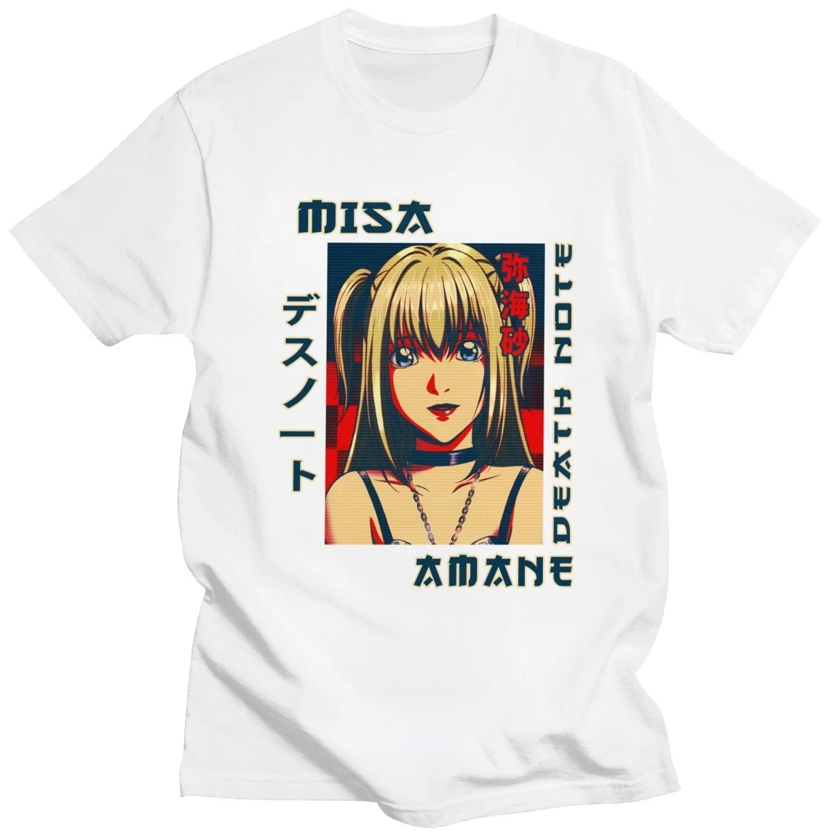 

Anime Retro Death Note Misa Amane TShirt for Funny Men Short Sleeved Japan Manga Tops Male Summer Oversized Tee Ropa Hombre