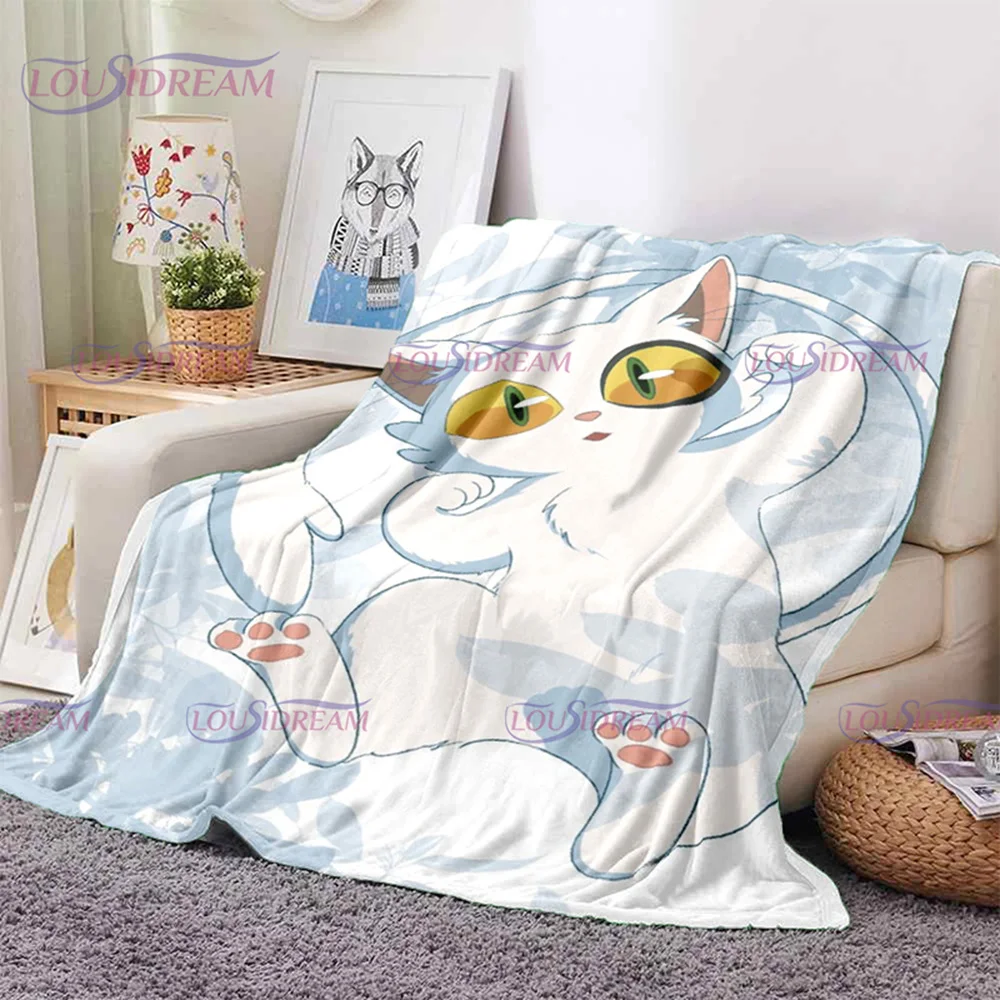 

Японское одеяло с рисунком персонажа джузума, Фланелевое покрывало с изображением персонажей из мультфильмов, котов, министром, для путешествий с самолетом, мягкое теплое покрывало