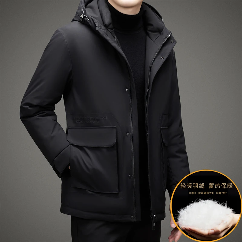 Winter Jacket Men Parkas Fashion Hooded Thicken Warm Puffer Jackets Clothing Doudoune Homme Jaquetas Ropa Hombre Goose Down Coat