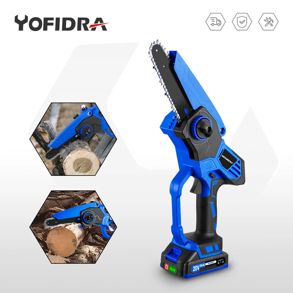 

6 Inch Mini Electric Saw With Oiler Portable Efficient Cordless Woodworking Pruning Garden Power Tool For Makita 18V Battery
