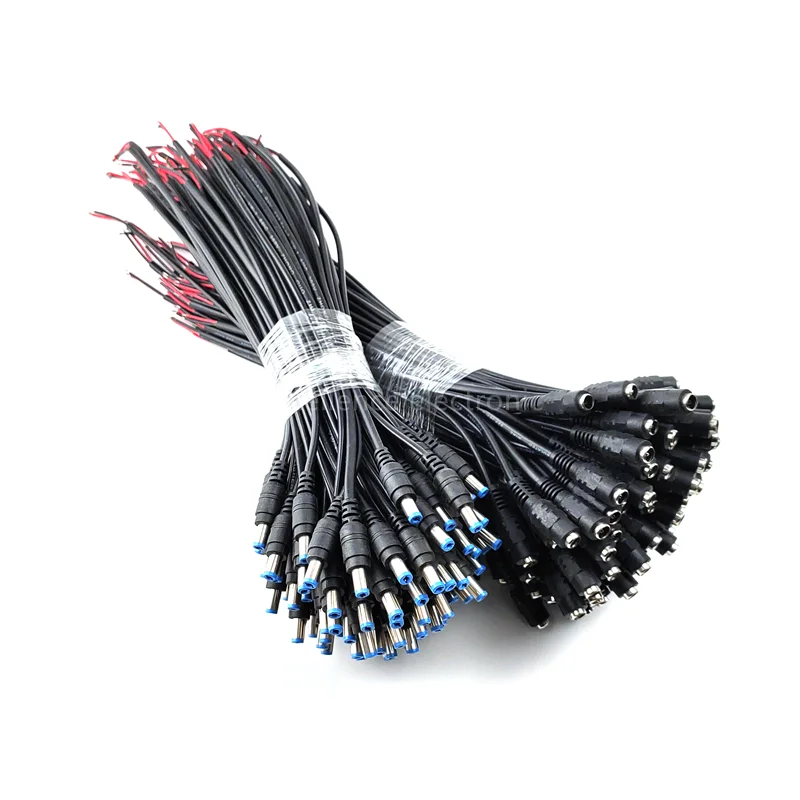 

10pcs Length 27cm 5.5x2.1mm Plug DC male Female Cable Wire Connector For 3528 5050 LED Strip Light