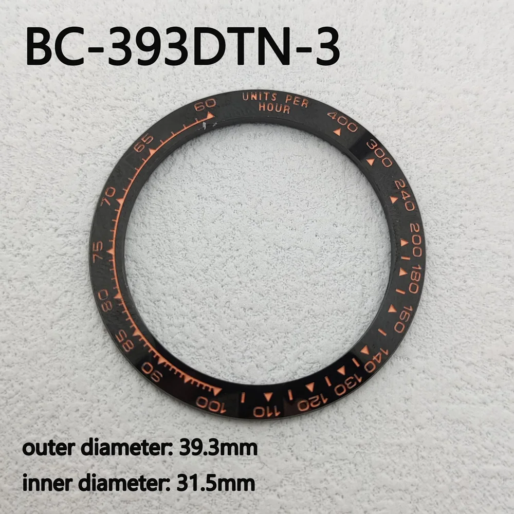 Daytona Bezel Sloped Metal Ceramic Bezel Insert 39.3*mm*31.3mm For Daytona Watch Parts