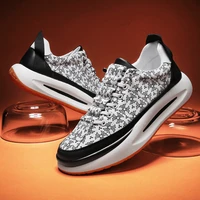 2022 new mens sneakers fashion printing mens vulcanized shoes heightening thick sole male sneakers walking shoes for men