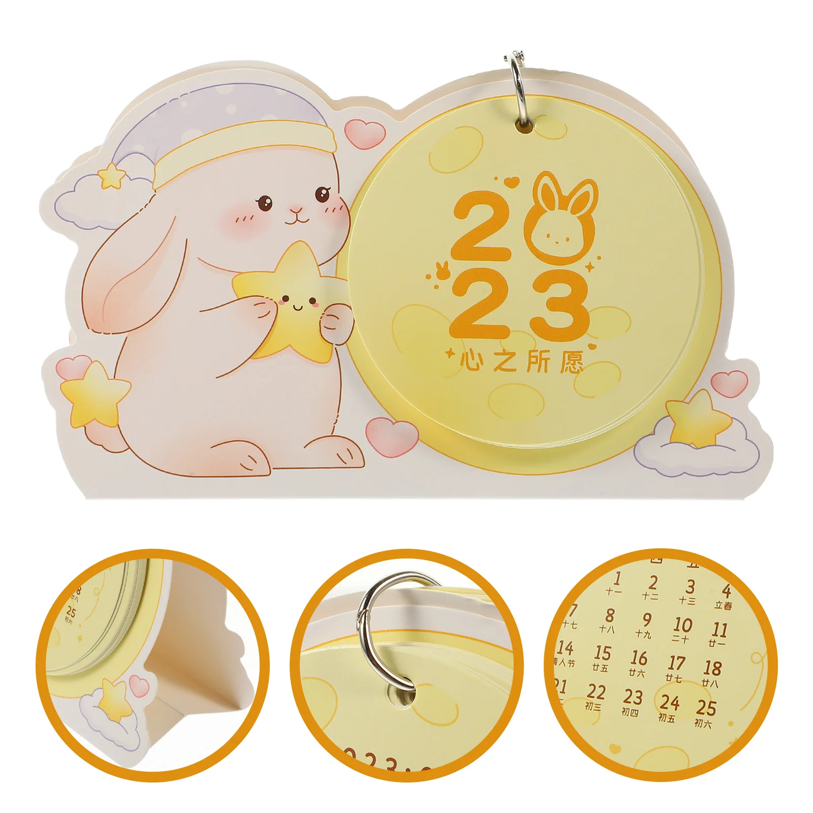 

Calendar Rabbit Desk Tabletopyear Chinese Standing Notepad The Paper Monthly Taking Notecalendars Shaped Bunny Desktop Academic