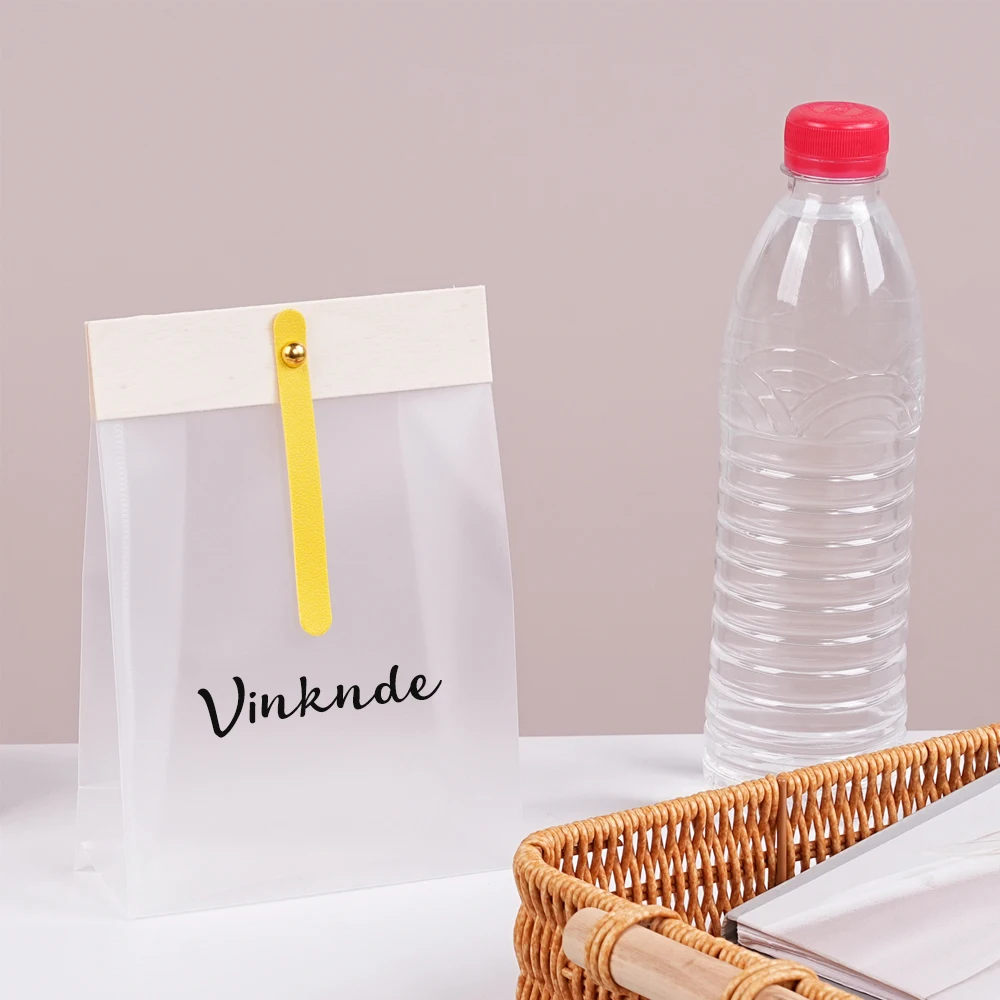 Сумка из ПВХ и полипропилена с логотипом на заказ, пластиковые пакеты на вынос, печенье, конфеты, сладкие кондитерские изделия, упаковка для закусок, подарочные пакеты для рождественской свадьбы и вечеринки