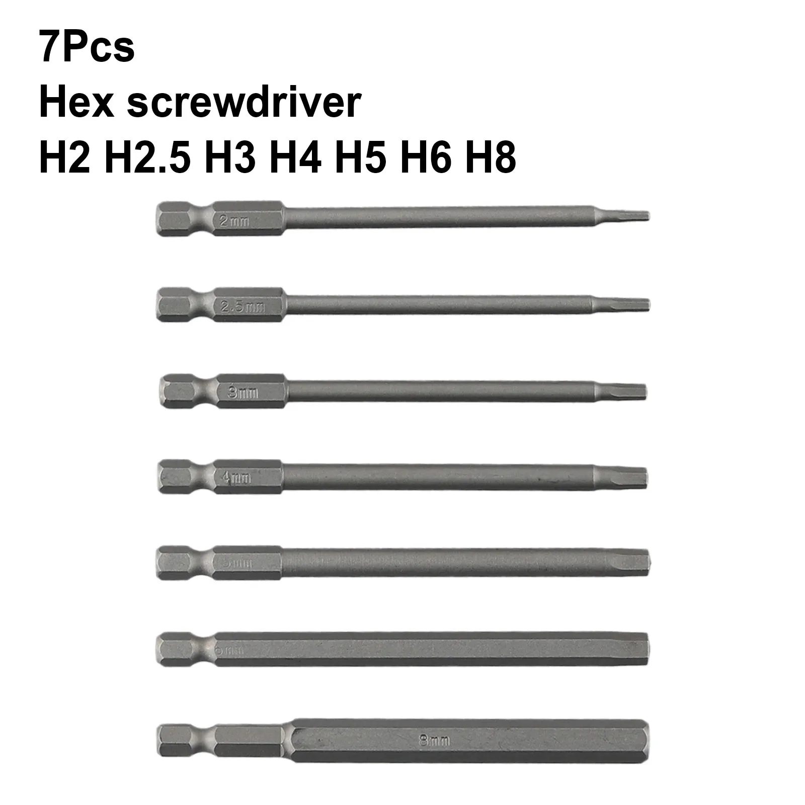 Новый практичный набор отверток с шестигранной головкой HRC60 серый H2/H2 5/H3/H4/H/H6/H8