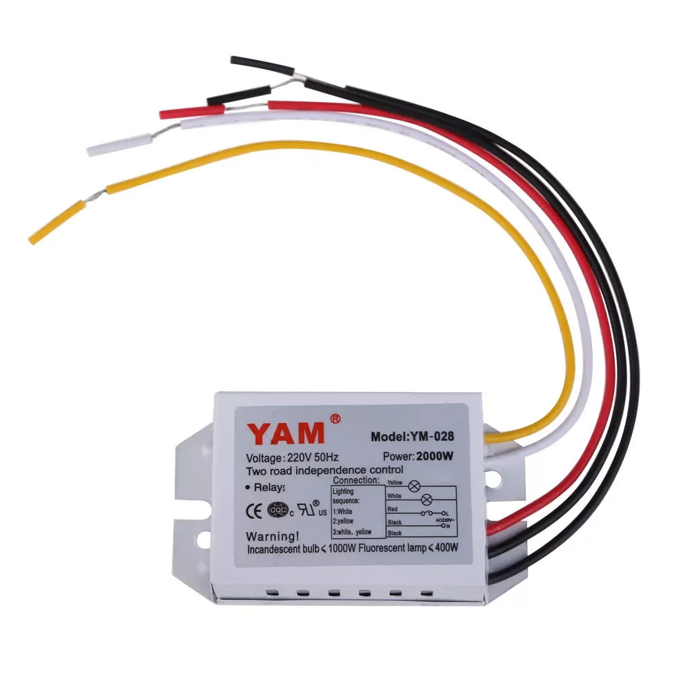 

220V Light Lamp Switch Digital Switch 2 Way Light Branching Unit Branch Switch Energy-saving Lighting Accessories High Quality