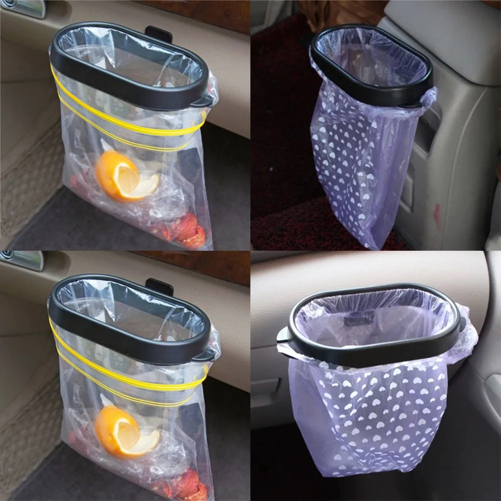 

1 X Portable Foldable Trash Bin Storage Bucket Bag Hanging Frame Rubbish Storage Box Car Accessories