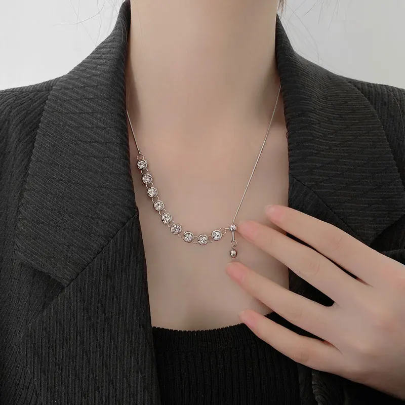 

Luxurious Rhinestone Ball Fringe Clavicle Chain Choker For Women Fashion Necklaces 2022 Woman Jewelry Accessories Offers With Fr