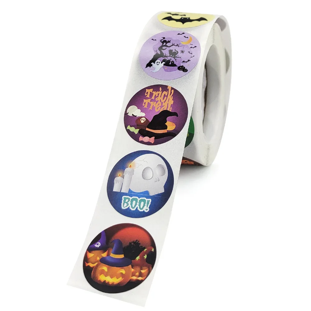 500Pcs Halloween Decoration Stickers Candy Bag Seal Sticker Party Children Gift Toy Sealing |