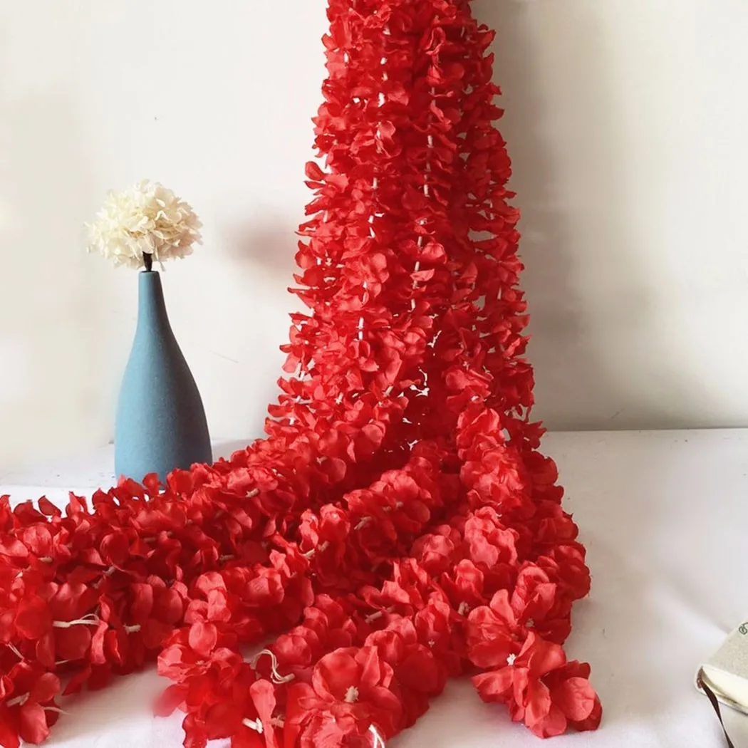

100cm Artificial Silk Roses Vine Rattan Strip Wisteria Flower Vine Wedding Home Party Kids Room Decoration DIY Fake Flowers